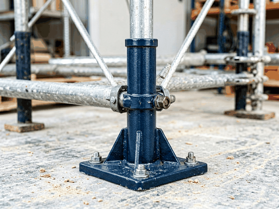 adjustable base jack for scaffolding