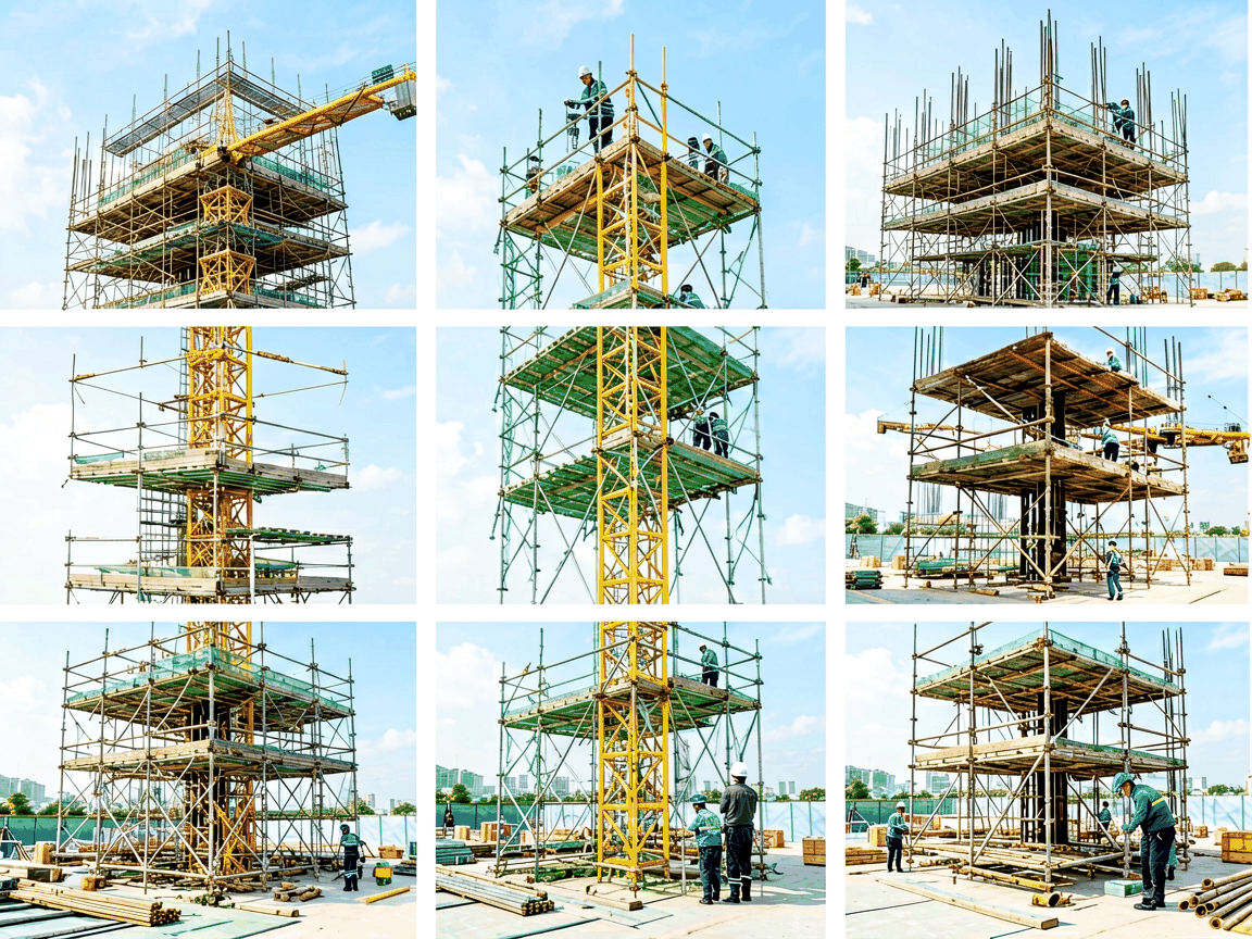 different parts of scaffolding system